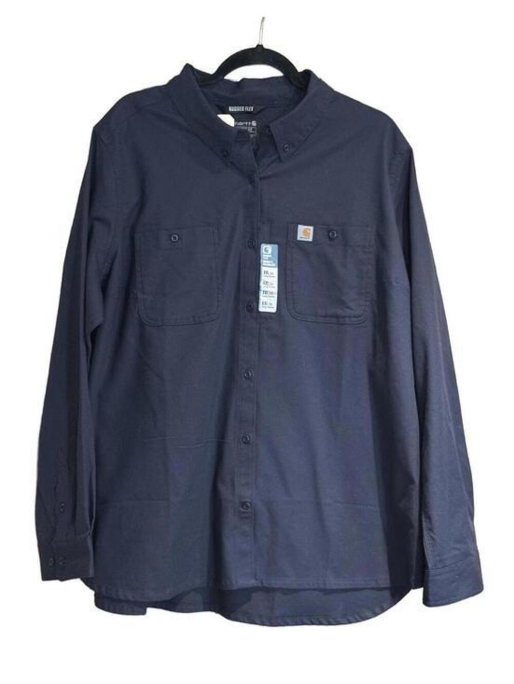Carhartt Women's Rugged Flex Relaxed Fit Long Sleeve Shirt XXL Navy